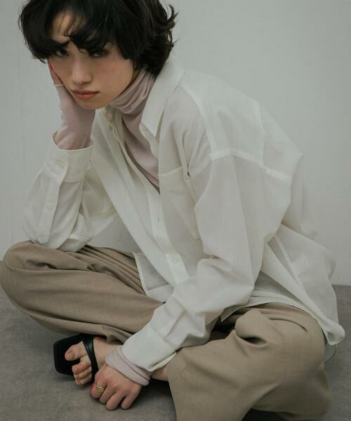 URBAN RESEARCH DOORS / アーバンリサーチ ドアーズ シャツ・ブラウス | Wool Blend Basic Shirts(オフホワイト)