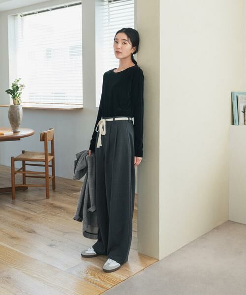 URBAN RESEARCH DOORS / アーバンリサーチ ドアーズ その他パンツ | ウエストリボンカットカーブパンツ | 詳細10