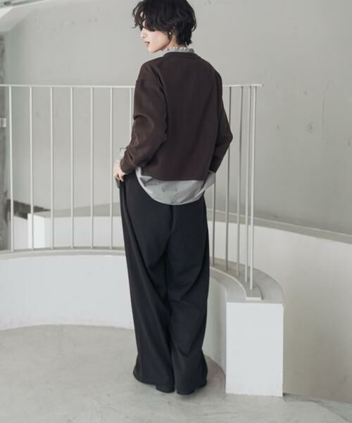 URBAN RESEARCH DOORS / アーバンリサーチ ドアーズ その他パンツ | 『UR TECH』完声タックギャザーワイドパンツ | 詳細5