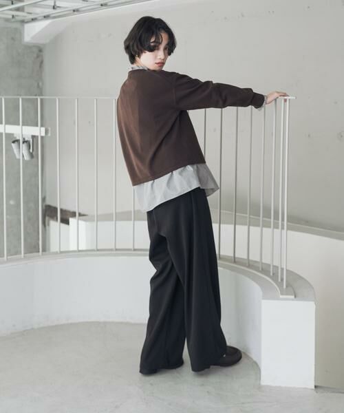 URBAN RESEARCH DOORS / アーバンリサーチ ドアーズ その他パンツ | 『UR TECH』完声タックギャザーワイドパンツ | 詳細7