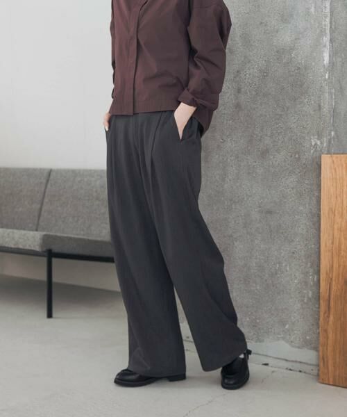URBAN RESEARCH DOORS / アーバンリサーチ ドアーズ その他パンツ | 『UR TECH』完声タックギャザーワイドパンツ | 詳細13