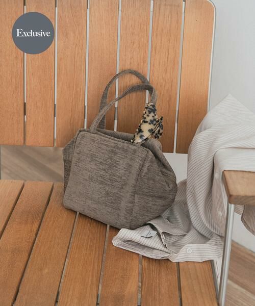 URBAN RESEARCH DOORS / アーバンリサーチ ドアーズ ハンドバッグ | 『別注』beej×DOORS　シェニールハンドバッグ（カーキ）