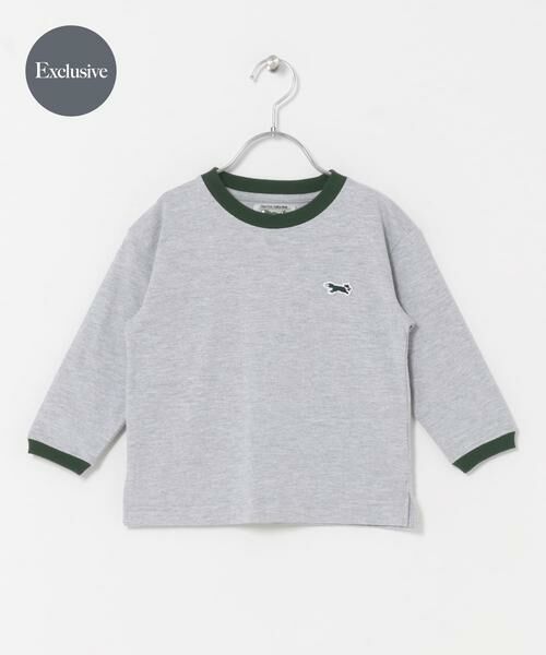URBAN RESEARCH DOORS / アーバンリサーチ ドアーズ トップス | 『別注』PENNEYS×DOORS　THE FOX 配色ロングスリーブTシャツ(KIDS)（グレー系その他）