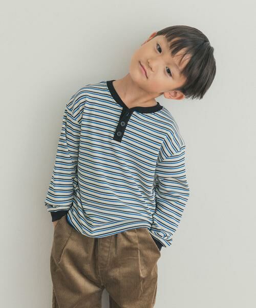 URBAN RESEARCH DOORS / アーバンリサーチ ドアーズ トップス | 『150サイズあり』ワッフルボーダーロングTシャツ(KIDS) | 詳細3