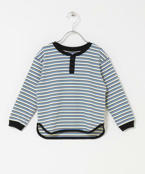 URBAN RESEARCH DOORS / アーバンリサーチ ドアーズ トップス | 『150サイズあり』ワッフルボーダーロングTシャツ(KIDS) | 詳細8