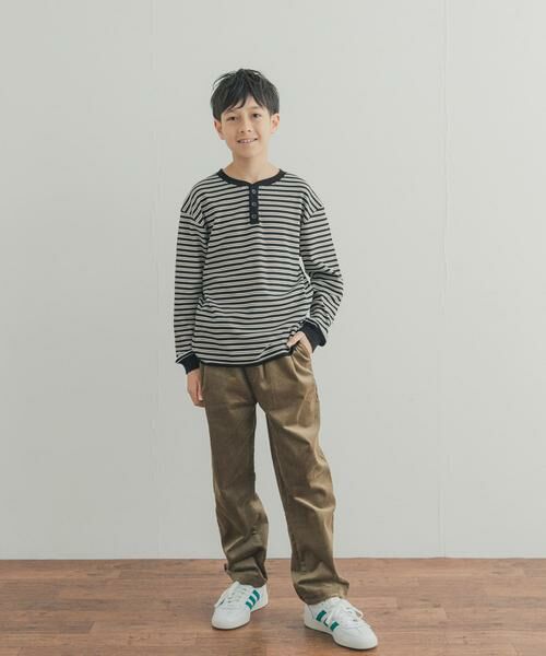 URBAN RESEARCH DOORS / アーバンリサーチ ドアーズ トップス | 『150サイズあり』ワッフルボーダーロングTシャツ(KIDS) | 詳細14