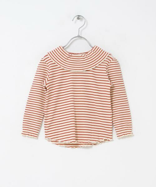 URBAN RESEARCH DOORS / アーバンリサーチ ドアーズ トップス | 『150サイズあり』メローフリルリブカラーTシャツ(KIDS)(レッド系その他)