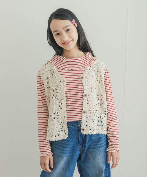 URBAN RESEARCH DOORS / アーバンリサーチ ドアーズ ニット・セーター | 『150サイズ』クロシェベスト(KIDS) | 詳細1