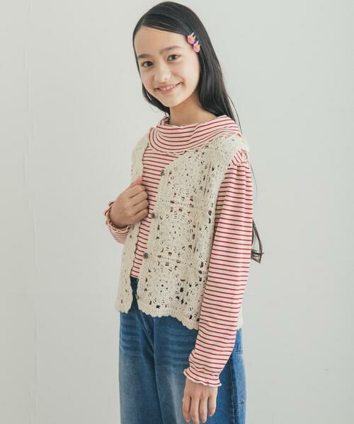 URBAN RESEARCH DOORS / アーバンリサーチ ドアーズ ニット・セーター | 『150サイズ』クロシェベスト(KIDS) | 詳細3