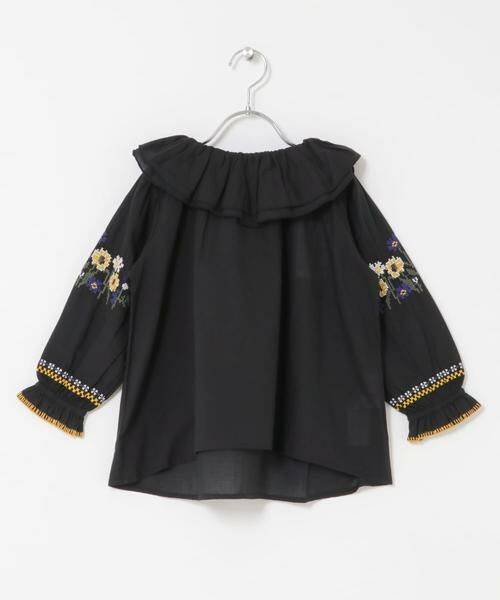 URBAN RESEARCH DOORS / アーバンリサーチ ドアーズ トップス | クロスステッチブラウス(KIDS)（ブラック）