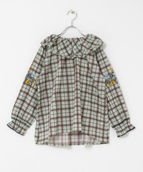URBAN RESEARCH DOORS / アーバンリサーチ ドアーズ トップス | 『150サイズ』クロスステッチブラウス(KIDS) | 詳細1