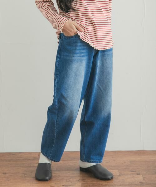 URBAN RESEARCH DOORS / アーバンリサーチ ドアーズ パンツ | 『150サイズ』バレルパンツ(KIDS)（インディゴブルー）