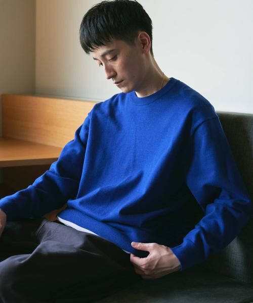 URBAN RESEARCH DOORS / アーバンリサーチ ドアーズ ニット・セーター | 『UR TECH』200日ニット クルーネック(ロイヤルブルー)