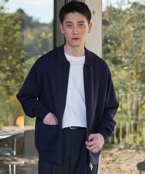 URBAN RESEARCH DOORS / アーバンリサーチ ドアーズ ニット・セーター | 『UR TECH』200日ジップジャケット | 詳細2