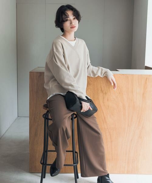 URBAN RESEARCH DOORS / アーバンリサーチ ドアーズ ニット・セーター | 『UR TECH 200日ニット』Vネックプルオーバー | 詳細25