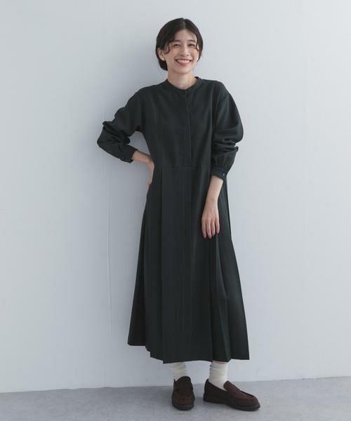 URBAN RESEARCH DOORS / アーバンリサーチ ドアーズ ワンピース | 『UR TECH』サイドプリーツ切替ワンピース | 詳細4