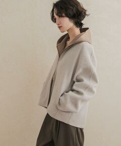 URBAN RESEARCH DOORS / アーバンリサーチ ドアーズ その他アウター | ウールリバーZIPノーカラーコート