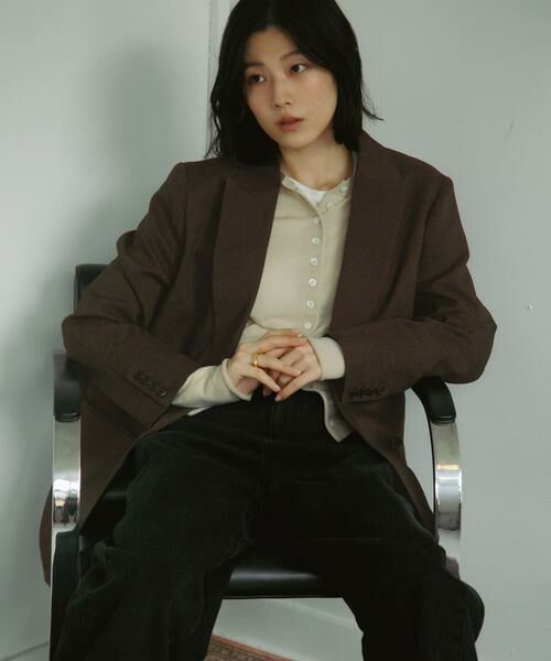 URBAN RESEARCH DOORS / アーバンリサーチ ドアーズ その他アウター | Melange Tweed Jacket（ブラウン）