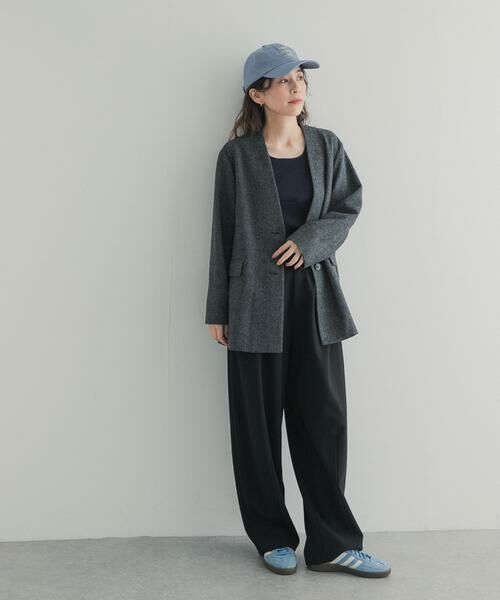 URBAN RESEARCH DOORS / アーバンリサーチ ドアーズ ノーカラージャケット | ツイードノーカラージャケット | 詳細9