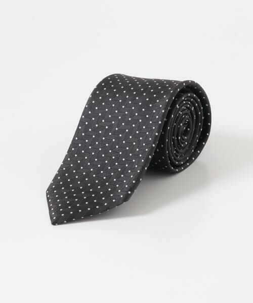 URBAN RESEARCH DOORS / アーバンリサーチ ドアーズ ネクタイ | LIFE STYLE TAILOR　26AW国内タイ ドット1（グレー）