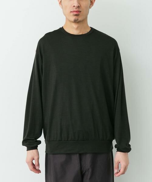URBAN RESEARCH DOORS / アーバンリサーチ ドアーズ Tシャツ | marka　CREW NECK LONG-SLEEVE T-SHIRTS（カーキ）