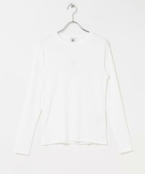 URBAN RESEARCH DOORS / アーバンリサーチ ドアーズ Tシャツ | PETIT BATEAU　クルーネック長袖Tシャツ（ホワイト）