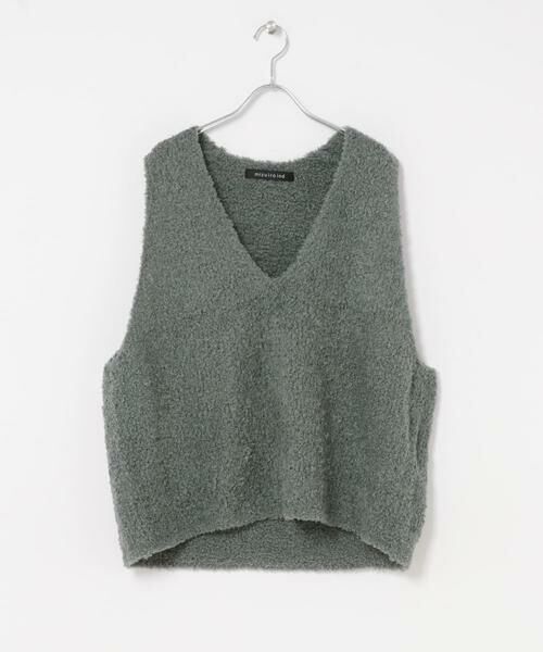 URBAN RESEARCH DOORS / アーバンリサーチ ドアーズ ニット・セーター | mizuiro ind　HAIRY YARN V NECK PULLOVER（グレー）