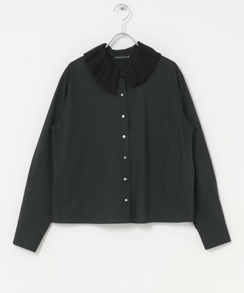 URBAN RESEARCH DOORS / アーバンリサーチ ドアーズ シャツ・ブラウス | mizuiro ind　PLEATS COLLAR SHIRTS（ブラック）