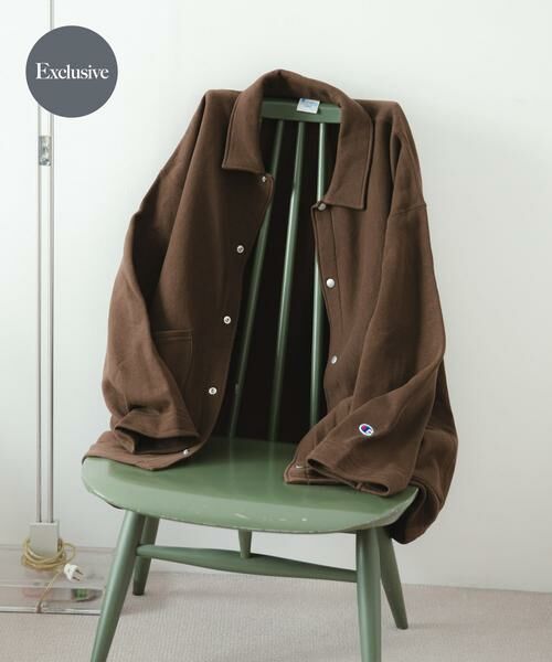 URBAN RESEARCH DOORS / アーバンリサーチ ドアーズ その他アウター | 『別注』Champion×DOORS SWEAT COVERALL JACKET(ブラウン)