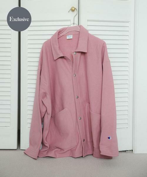 URBAN RESEARCH DOORS / アーバンリサーチ ドアーズ その他アウター | 『別注』Champion×DOORS SWEAT COVERALL JACKET(ライトピンク)