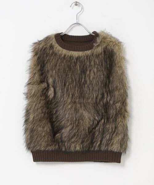 URBAN RESEARCH DOORS / アーバンリサーチ ドアーズ ベスト | LAYAS　FUR VEST（ブラウン）