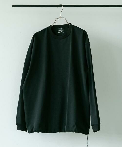 URBAN RESEARCH DOORS / アーバンリサーチ ドアーズ Tシャツ | URD Drawstring Long-Sleeve T-shirts（ブラック）