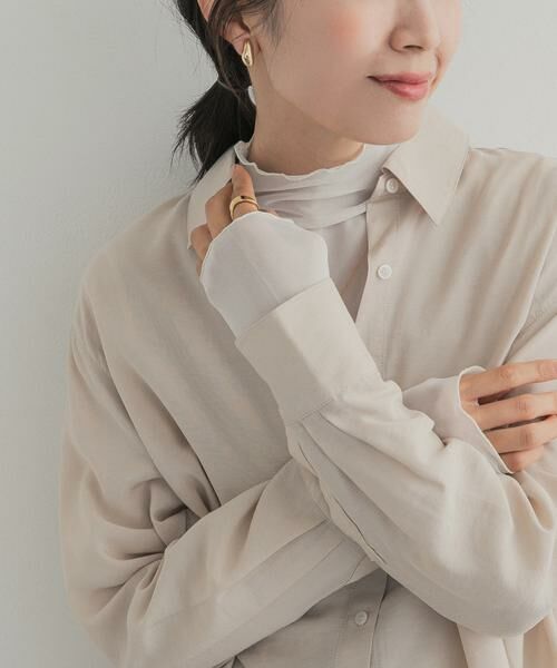 URBAN RESEARCH DOORS / アーバンリサーチ ドアーズ Tシャツ | ハイネックチュールインナー（オフホワイト）