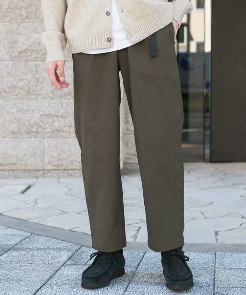 URBAN RESEARCH DOORS / アーバンリサーチ ドアーズ その他パンツ | 『WEB限定』ウェビングベルトチノパンツ(オリーブ)