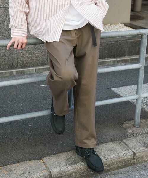URBAN RESEARCH DOORS / アーバンリサーチ ドアーズ その他パンツ | 『WEB限定』ウェビングベルトチノパンツ(モカ)