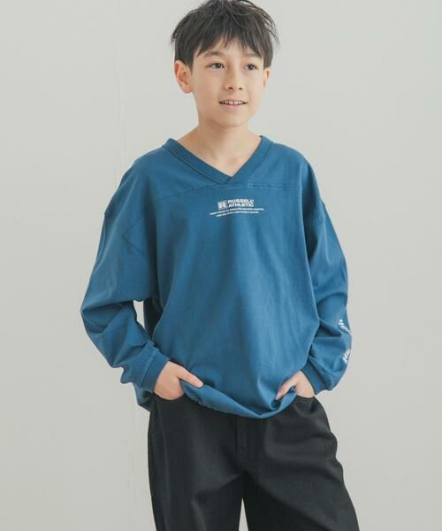 URBAN RESEARCH DOORS / アーバンリサーチ ドアーズ トップス | 『150サイズあり』『別注』Russell Athletic×DOORS　フットボールロングスリーブTシャツ(KIDS) | 詳細2