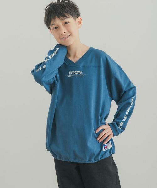 URBAN RESEARCH DOORS / アーバンリサーチ ドアーズ トップス | 『150サイズあり』『別注』Russell Athletic×DOORS　フットボールロングスリーブTシャツ(KIDS) | 詳細4