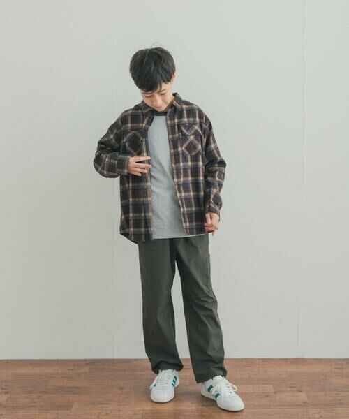 URBAN RESEARCH DOORS / アーバンリサーチ ドアーズ トップス | 『150サイズあり』ネルチェックオーバーサイズシャツ(KIDS) | 詳細5