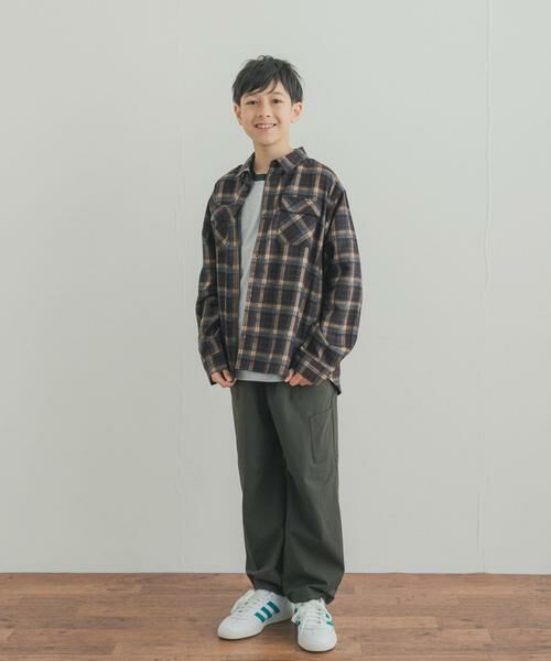 URBAN RESEARCH DOORS / アーバンリサーチ ドアーズ トップス | 『150サイズあり』ネルチェックオーバーサイズシャツ(KIDS) | 詳細7