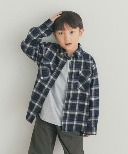 URBAN RESEARCH DOORS / アーバンリサーチ ドアーズ トップス | 『150サイズあり』ネルチェックオーバーサイズシャツ(KIDS) | 詳細10