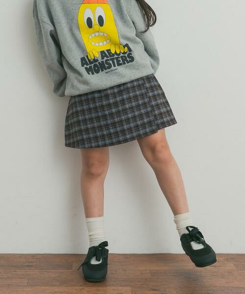 URBAN RESEARCH DOORS / アーバンリサーチ ドアーズ パンツ | 『150サイズあり』チェックラップキュロット(KIDS)（ブラウン系その他）