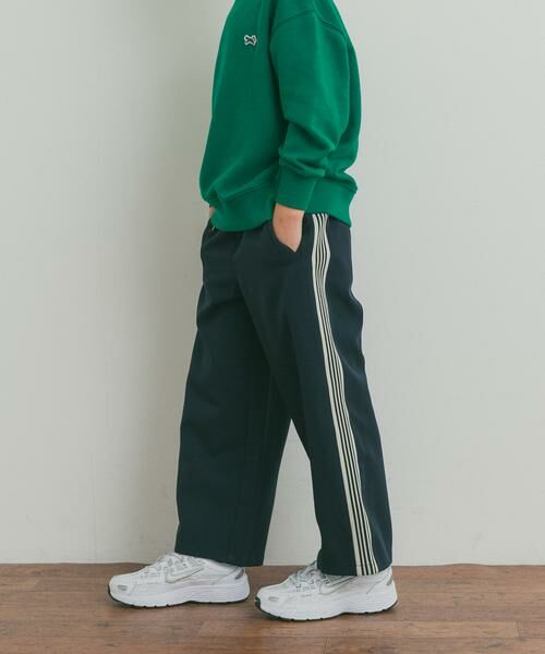 URBAN RESEARCH DOORS / アーバンリサーチ ドアーズ パンツ | サイドラインパンツ(KIDS)（ネイビー）