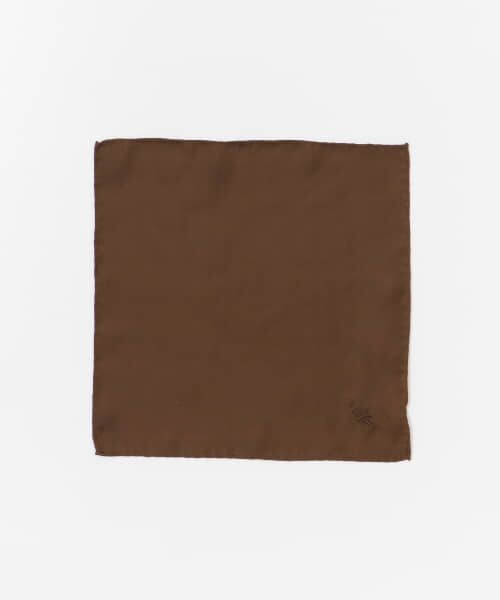 ＊＊URBAN RESEARCH DOORS / アーバンリサーチ ドアーズ ハンカチ | LIFE STYLE TAILOR　シルクチーフ（BROWN）