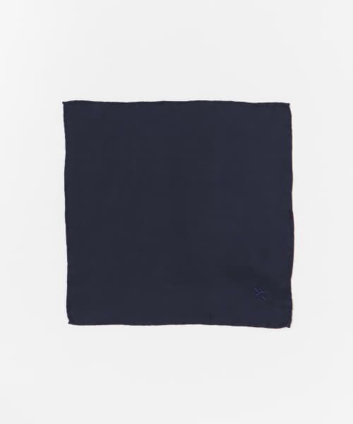 ＊＊URBAN RESEARCH DOORS / アーバンリサーチ ドアーズ ハンカチ | LIFE STYLE TAILOR　シルクチーフ（NAVY）