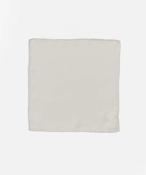 ＊＊URBAN RESEARCH DOORS / アーバンリサーチ ドアーズ ハンカチ | LIFE STYLE TAILOR　シルクチーフ（SILVER）