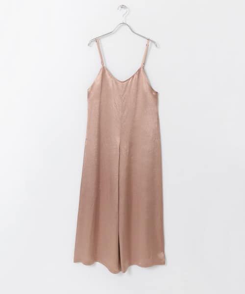 ＊＊URBAN RESEARCH DOORS / アーバンリサーチ ドアーズ サロペット・オールインワン | thint　クラッシュサテンサロペット（PINK BEIGE）