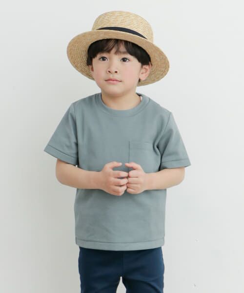 ＊＊URBAN RESEARCH DOORS / アーバンリサーチ ドアーズ トップス | ポンチポケットTシャツ(KIDS)（ブルー）