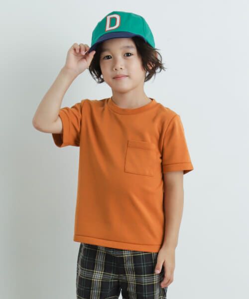 ＊＊URBAN RESEARCH DOORS / アーバンリサーチ ドアーズ トップス | ポンチポケットTシャツ(KIDS)（オレンジ）