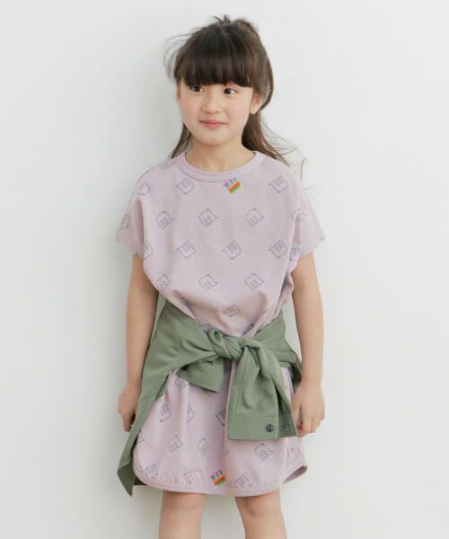 ＊＊URBAN RESEARCH DOORS / アーバンリサーチ ドアーズ ワンピース | 【別注】mammoth×DOORS　総柄ワンピース(KIDS)（グレー）