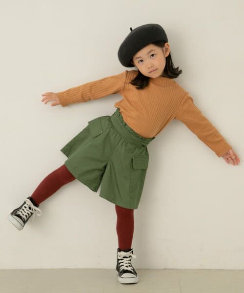 ＊＊URBAN RESEARCH DOORS / アーバンリサーチ ドアーズ その他パンツ | アウトポケットフレアキュロット(KIDS)（グリーン）